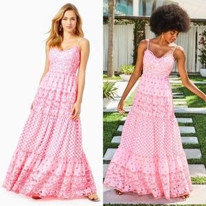 Lilly Pulitzer Brand New with Tags Coral Kyla Maxi Dress-size 16